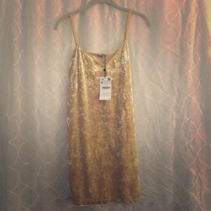 Crushed velvet tank dress